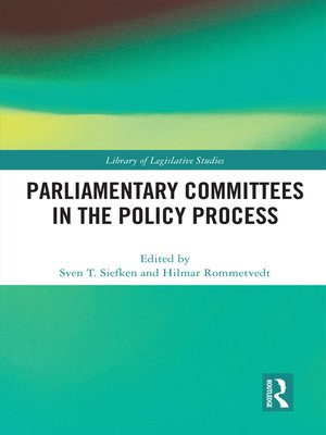 cover image of Parliamentary Committees in the Policy Process